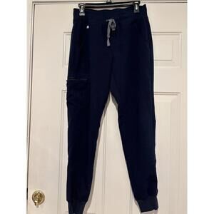 womens sz S navy Figs medical scrub pants #1047 ZIP POCKET ON SIDE DOESN'T WORK